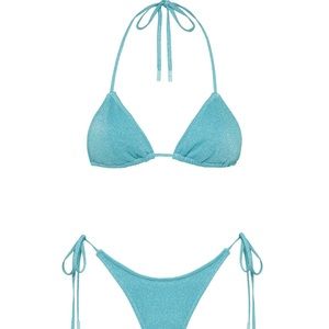 Blue sparkly Triangl bikini